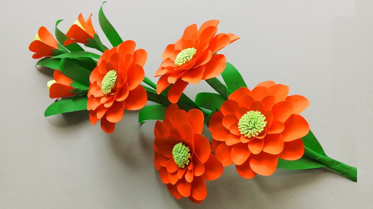 HANDMADE CRAFTS | MAKE VERY EASY PAPER FLOWER DECOR IDEAS FOR ANY OCCASION AT HOME