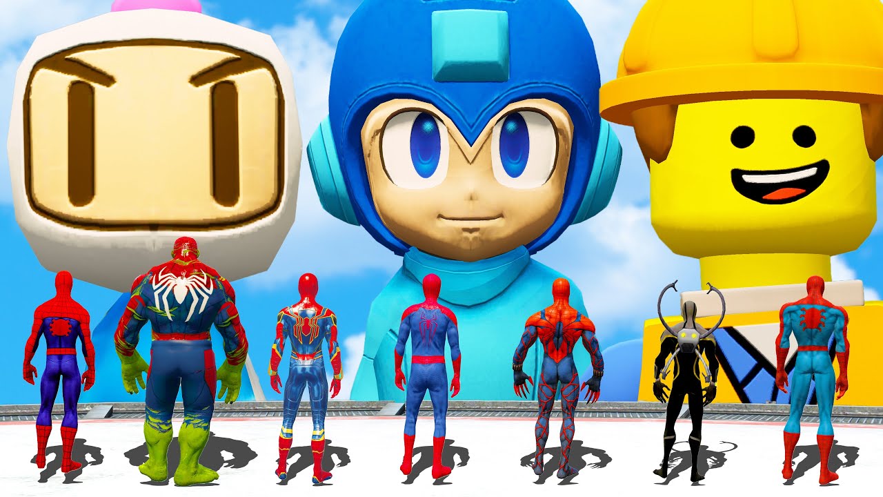 TEAM SPIDER MAN VS TEAM LEGO | EPIC BATTLE GTA V