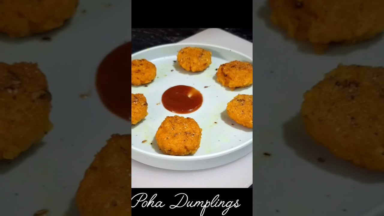 Healthy Poha Dumplings #youtubeshorts #snacks