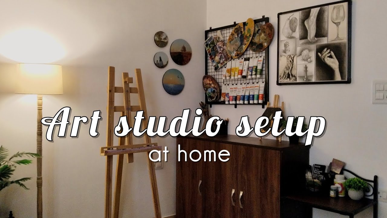 ART STUDIO SETUP AT HOME | PART 2 | how to setup an art studio in room, organizing and diy