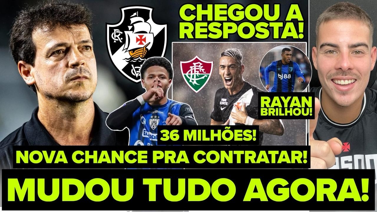 ACABOU A ESPERA E MUDOU TUDO! VASCO X FLUMINENSE! VASCÃO VAI ABRIR COFRE PARA CONTRATAR MERCADO? E+