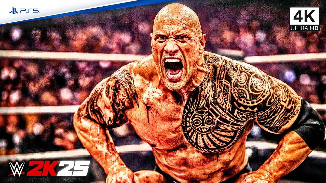 WWE 2K25 - The Rock vs Roman Reigns  - Legendary Full Match | PS5 [4K UHD]