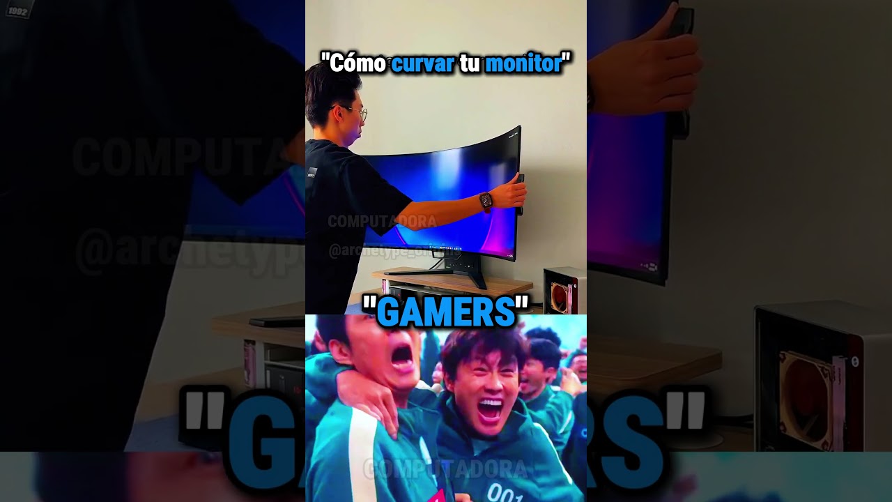 “Cómo curvar tu monitor💀” #pcgaming #benchmark #rtx5050 #gtx1080ti