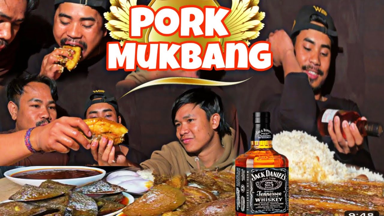 PORK MUKBANG + Alcohol🍷 😂