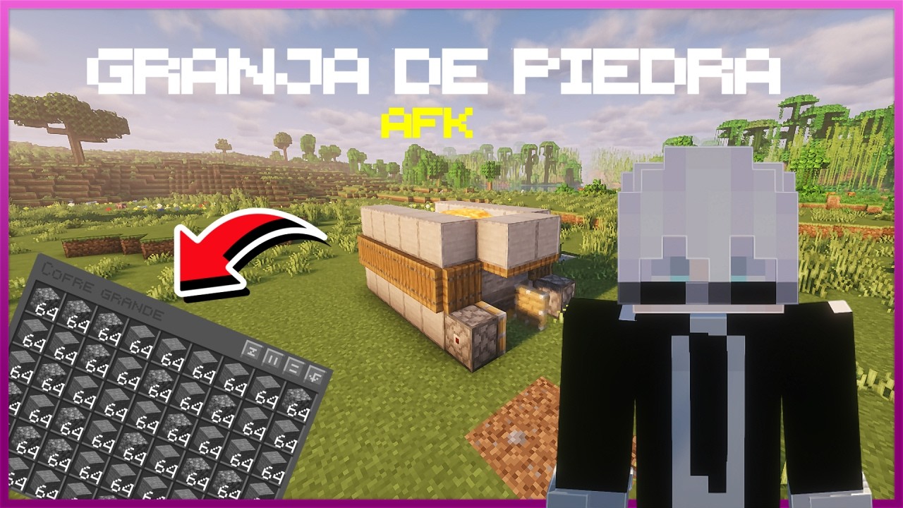 La MEJOR granja de PIEDRA de Minecraft 1.21+ FÁCIL Y SENCILLA | TUTORIAL