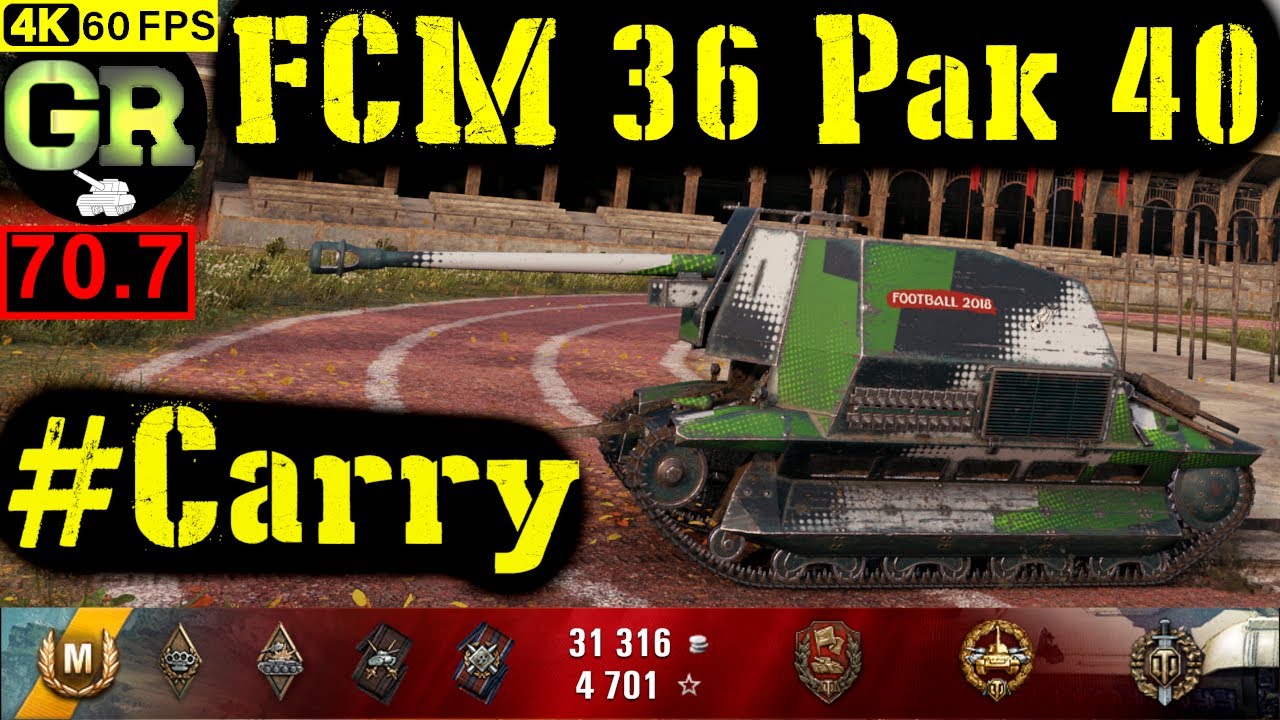 71_World of Tanks FCM 36 Pak 40 WoT Replay - 8 Kills 1.2K DMG(Patch 1.4.0)