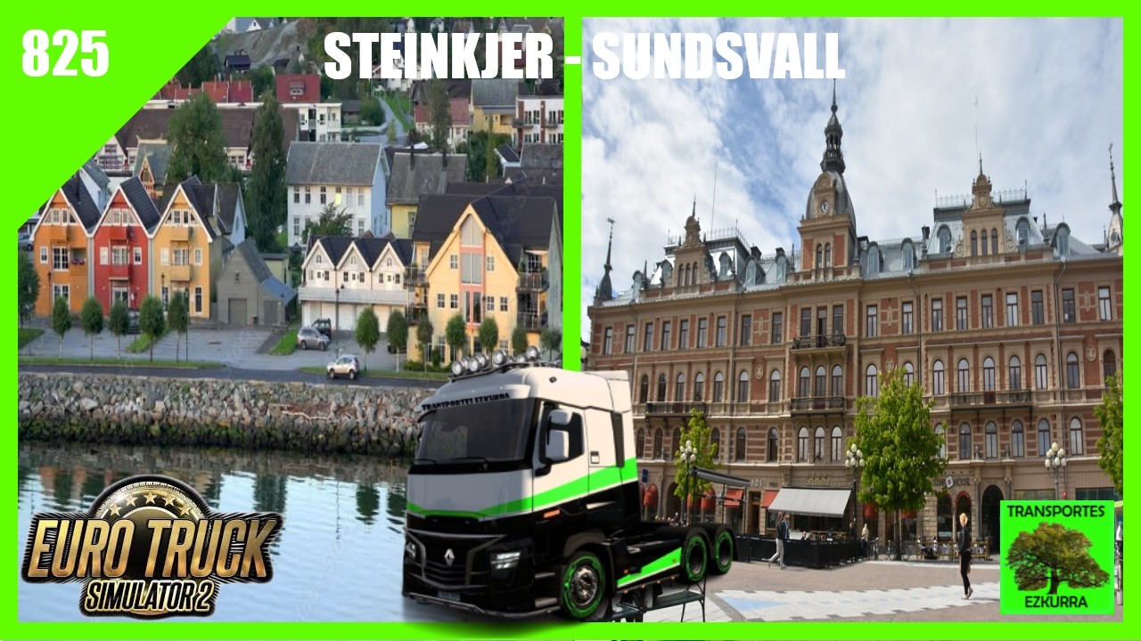 #825 | Ruta desde Steinkjer a Sundsvall en ETS2 con Wayavera 🚛🚛