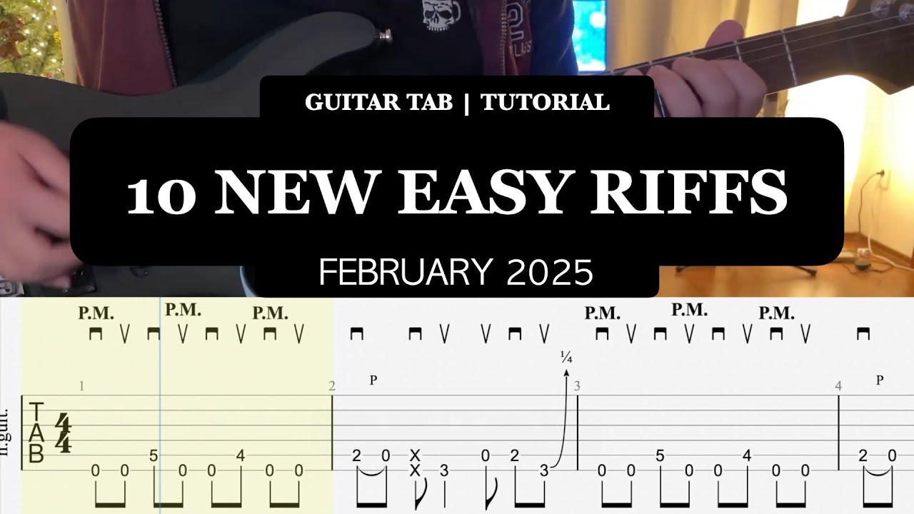 10 Easy Rock Riffs from NEW Songs | February 2025 | TAB
