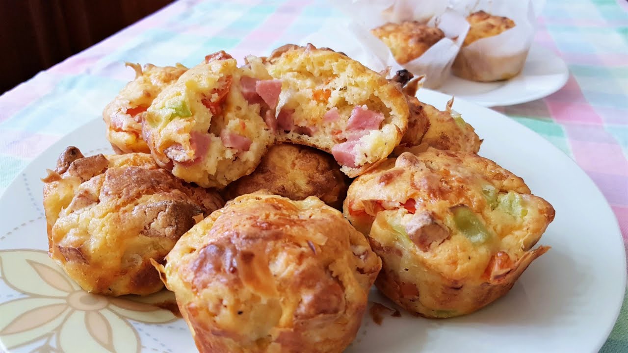 Λαχταριστά maffins με πάριζα και τυρί!!
