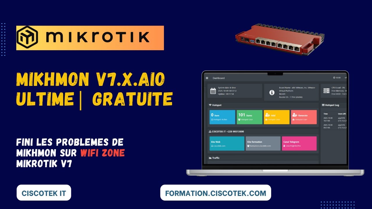 MIKHMON V7.X.AIO ULTIME : Fini les problèmes de Mikhmon sur Mikrotik v7 - IT ACADEMY