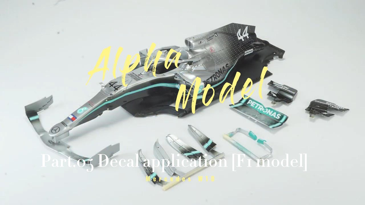 Alpha Model 1/20 Scale Model Car Kit Mercedes W10 Part.05 Decal application [F1 model]