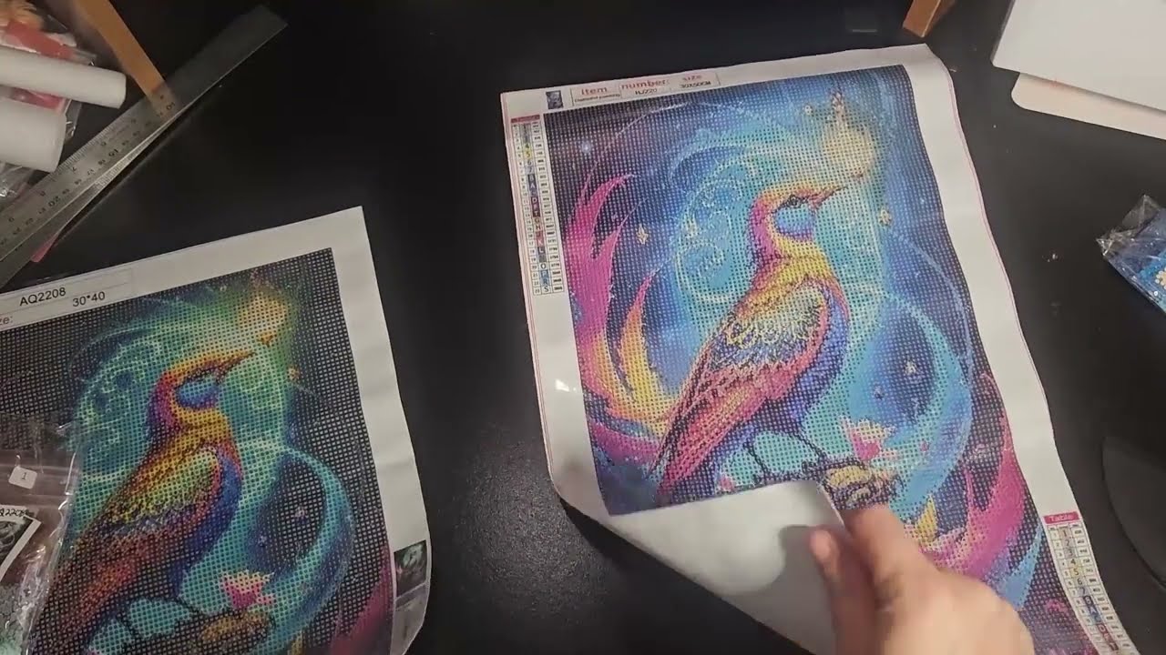Comparing 2 Temu Diamond Paintings / Unboxing #diamondpainting, #diamondart, #temu, #temuhauls