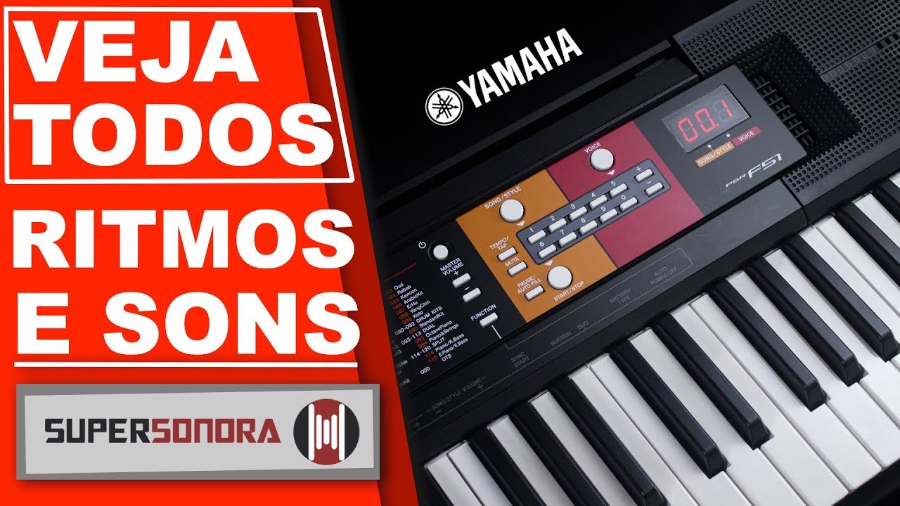 TESTAMOS TODOS OS RITMOS E TIMBRES DO TECLADO YAMAHA F51 | SUPER SONORA