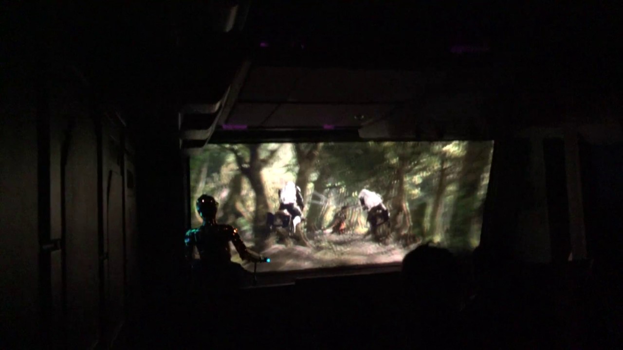 Аттракцион Star Tours - The Adventures Continue, Диснейленд, Калифорния, последовательность: Дарт...