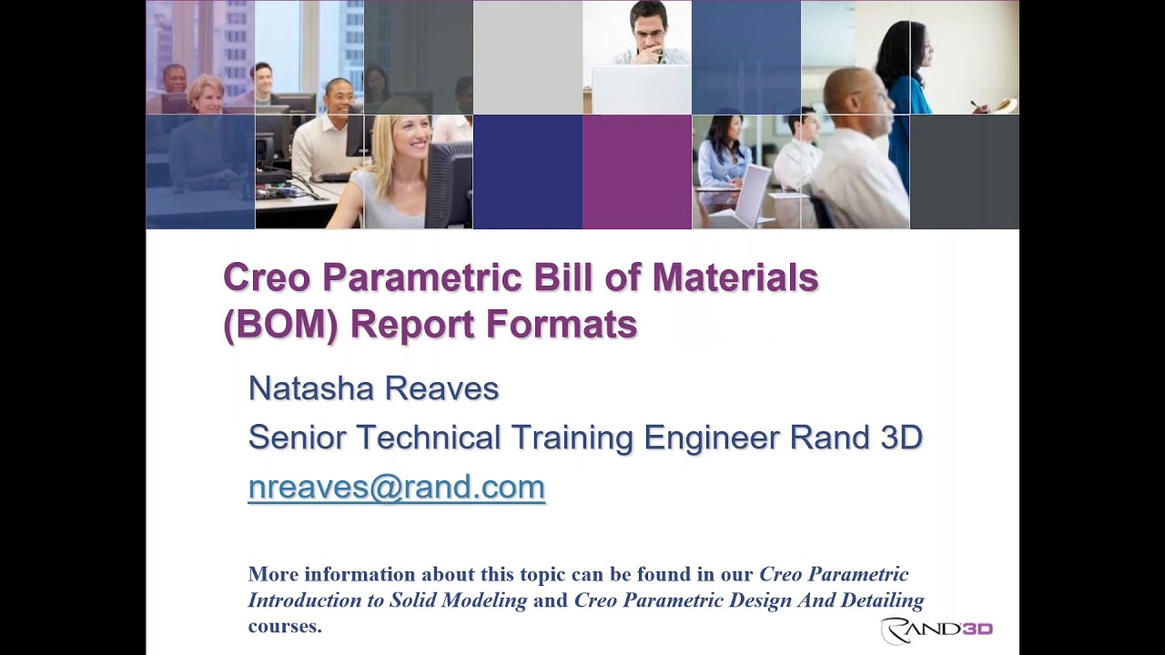 Creo Parametric Bill of Materials (BOM) Report Formats