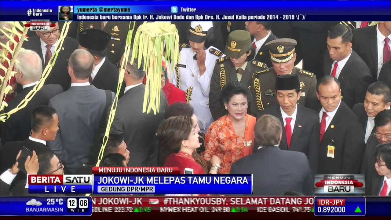 Usai Pelantikan, Jokowi Melepas Tamu Negara