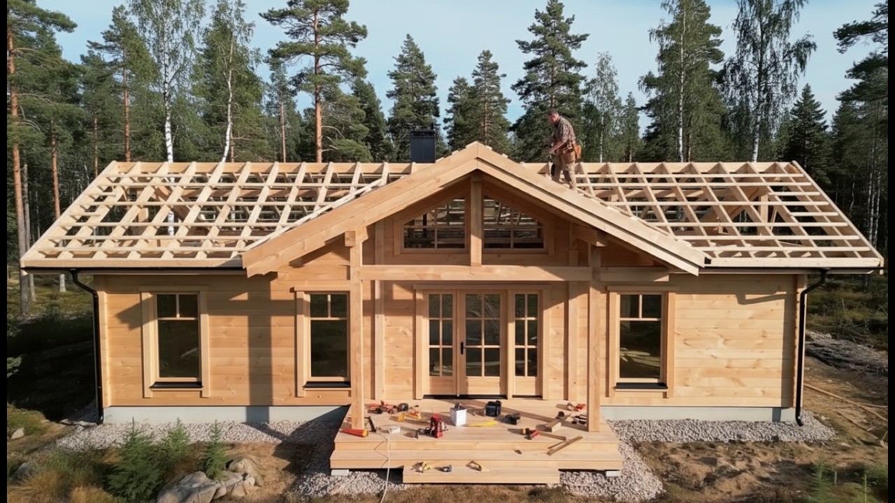 Проект на 400 дней: строительство 3 роскошных деревянных домов.