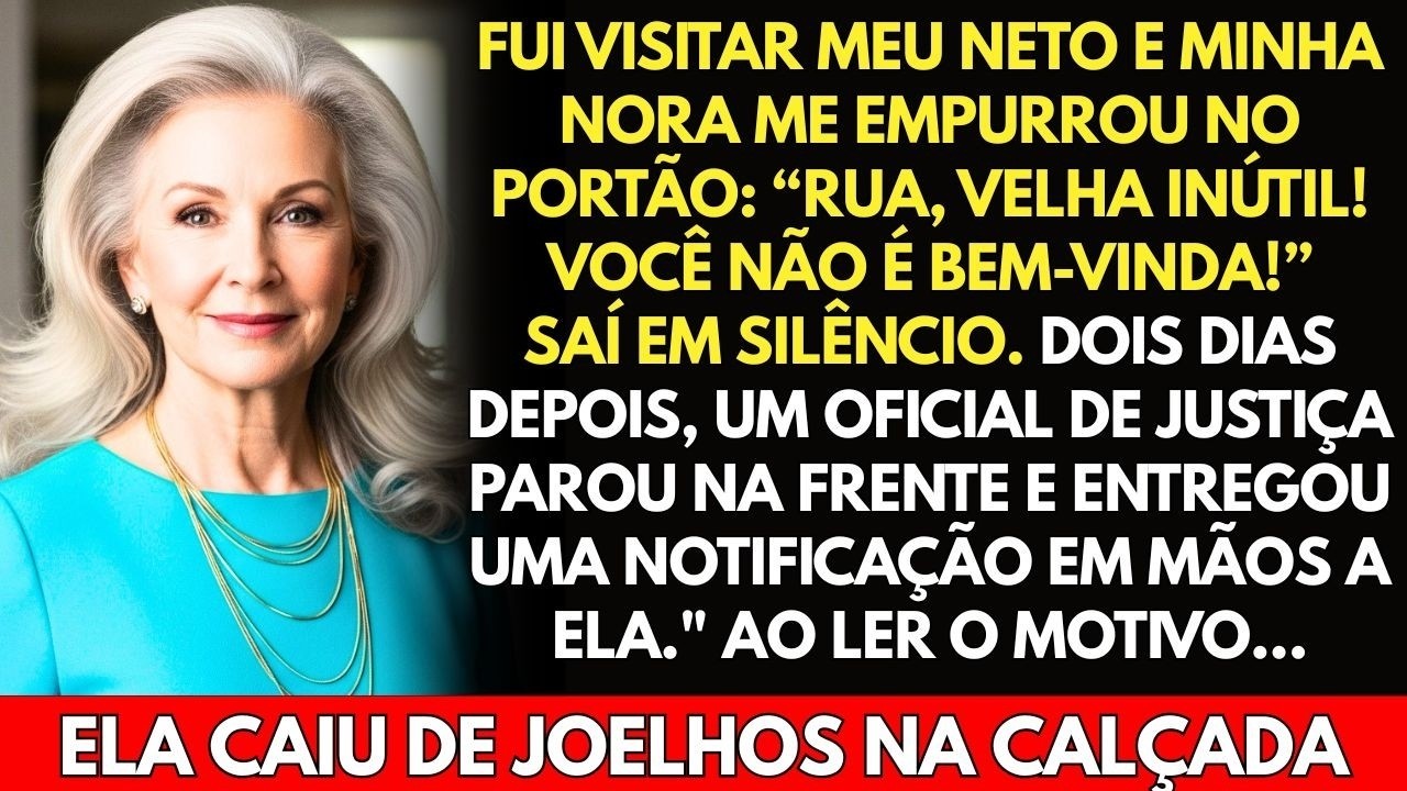 Minha nora me empurrou pra fora- 'Rua, velha inútil!' O que fiz depois a fez implorar de joelhos