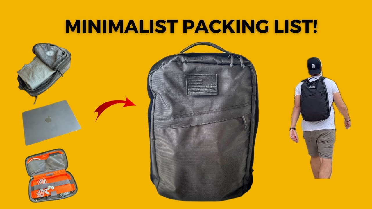 One Bag Travel with a Goruck GR1! Minimalist Packing List!