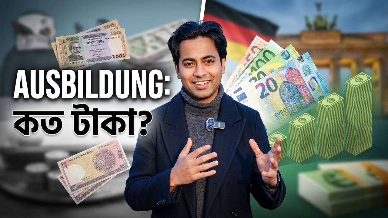 Germany তে Ausbildung চলাকালে আমি মাসে কত টাকা ইনকাম আর সেভ করি! Real Life Breakdown! ☺️