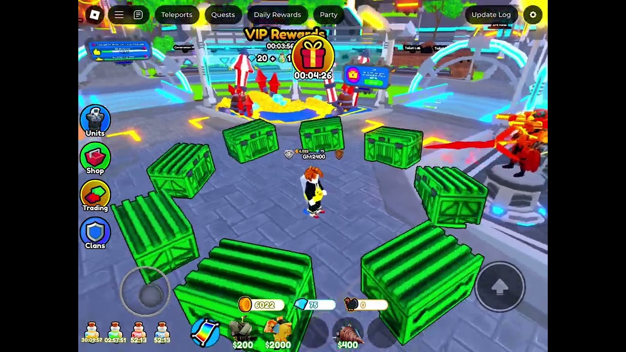 Crate opening in toilet tower defense