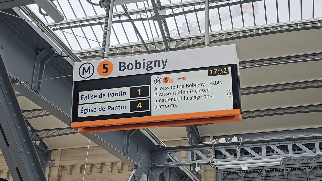 Ecran PANAM RATP (ex-SIEL) - Metro 5 Gare d'Austerlitz
