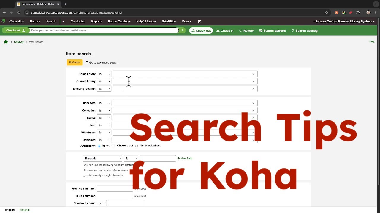 Search Tips for Pathfinder's Staff Client (Koha)