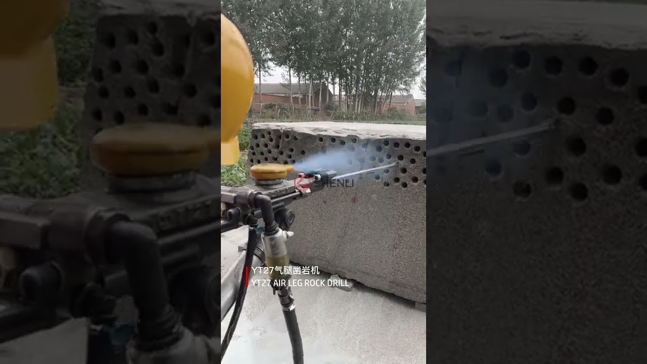 YT27 Pneumatic Air Leg Rock Drill Jack Hammer Mine Blasting Bit Drilling#rockdrill #drilling #SHENLI