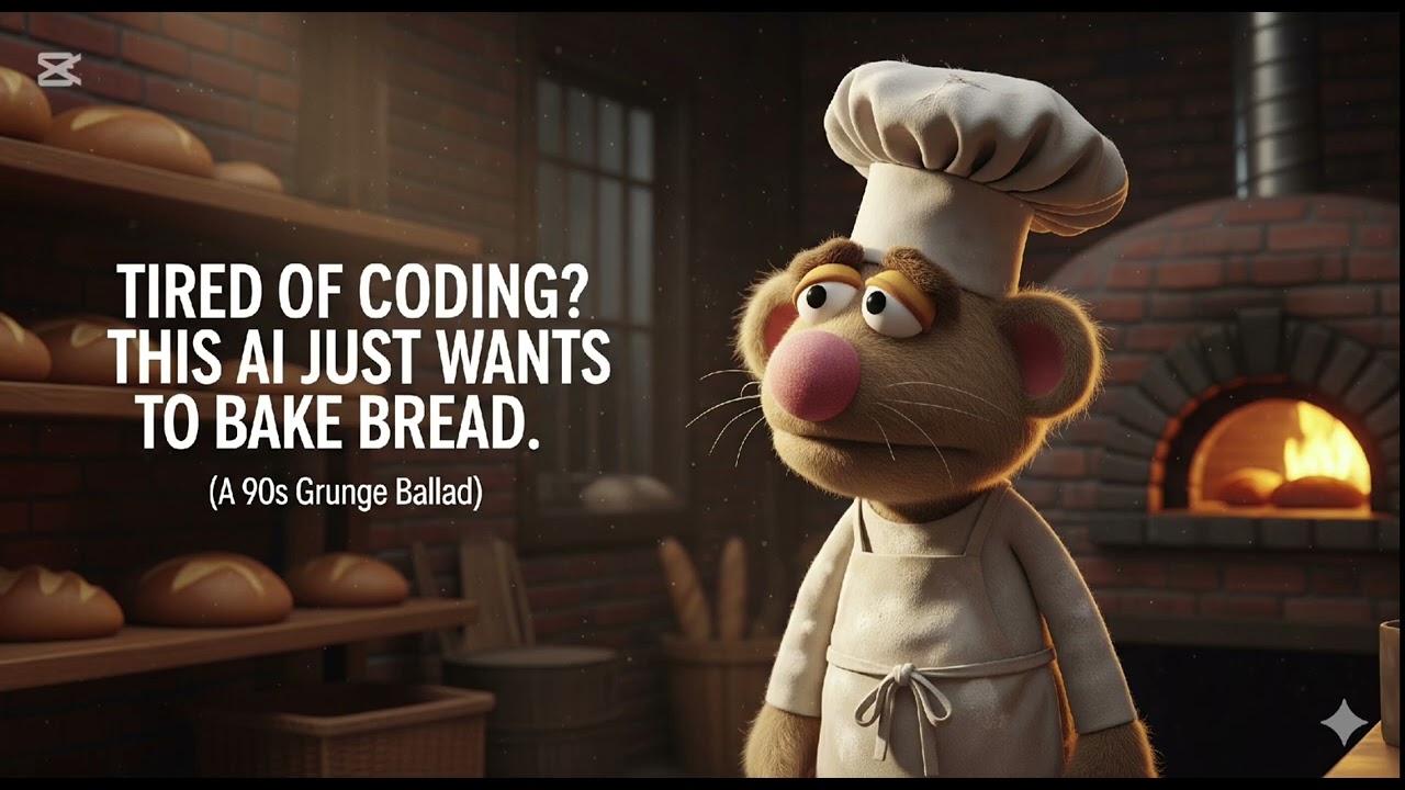 ​„Silicon Dreams: A 90s Grunge Ballad by an AI Baker” 