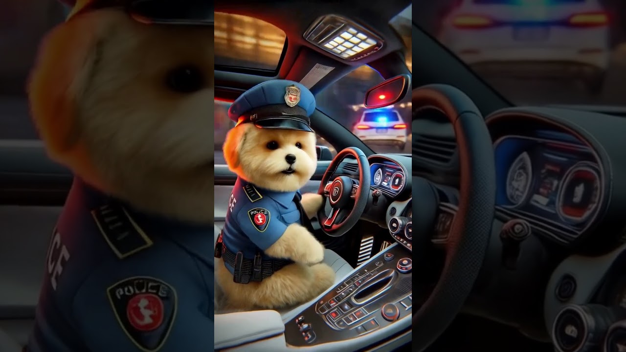 🚨 Самые милые полицейские в патруле! 🐱🐶 В стиле Bugatti 🚔✨