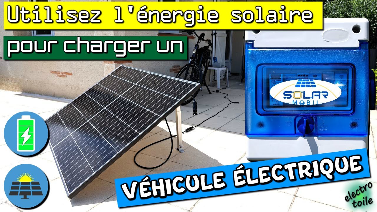 Borne de recharge Plug and Play pour véhicule électrique Solar Mobil avec kit solaire