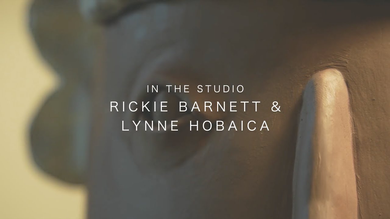Blue Spiral 1 In The Studio - Rickie Barnett and Lynne Hobaica - Process