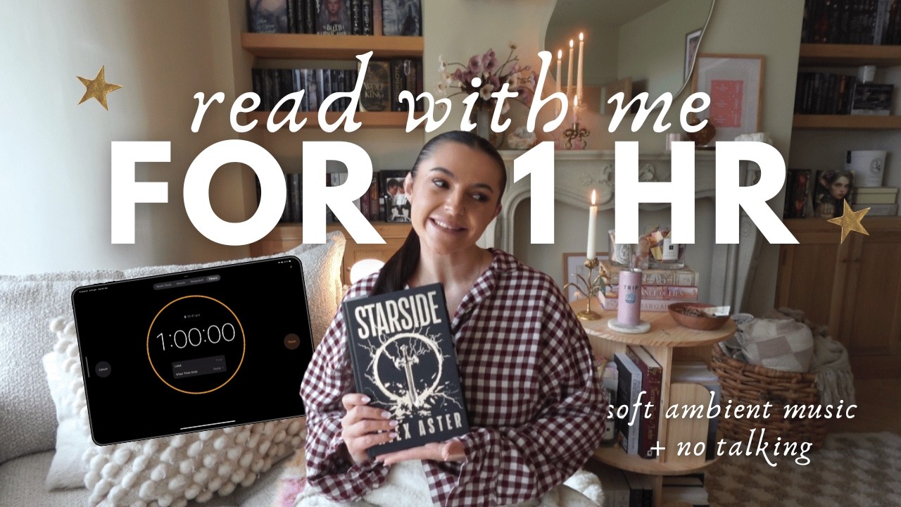 read with me for 1 hour ⏰🌟 body doubling, no talking, ambient music, no mid-roll ads