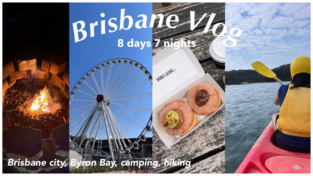 Brisbane Australia Vlog | City tour, Byron Bay, 3 DAYS of hiking, Camping, Kayaking with Dolphins