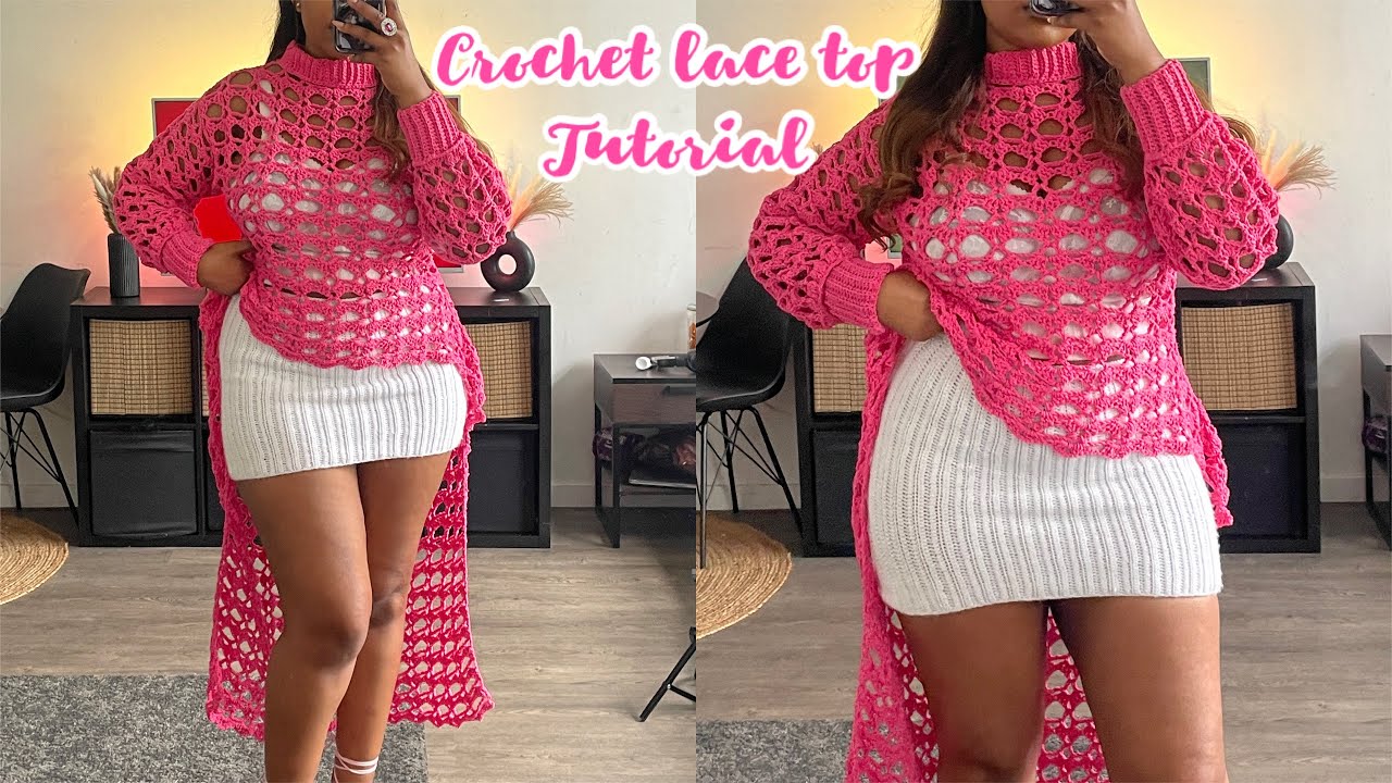 Let's crochet this lace Top Together||Mihankushea