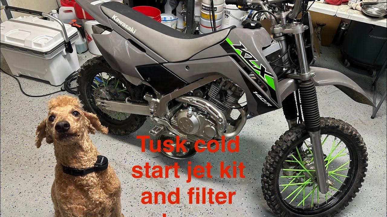 Kawasaki KLX 140r cold start jet kit by Tusk and air filter change