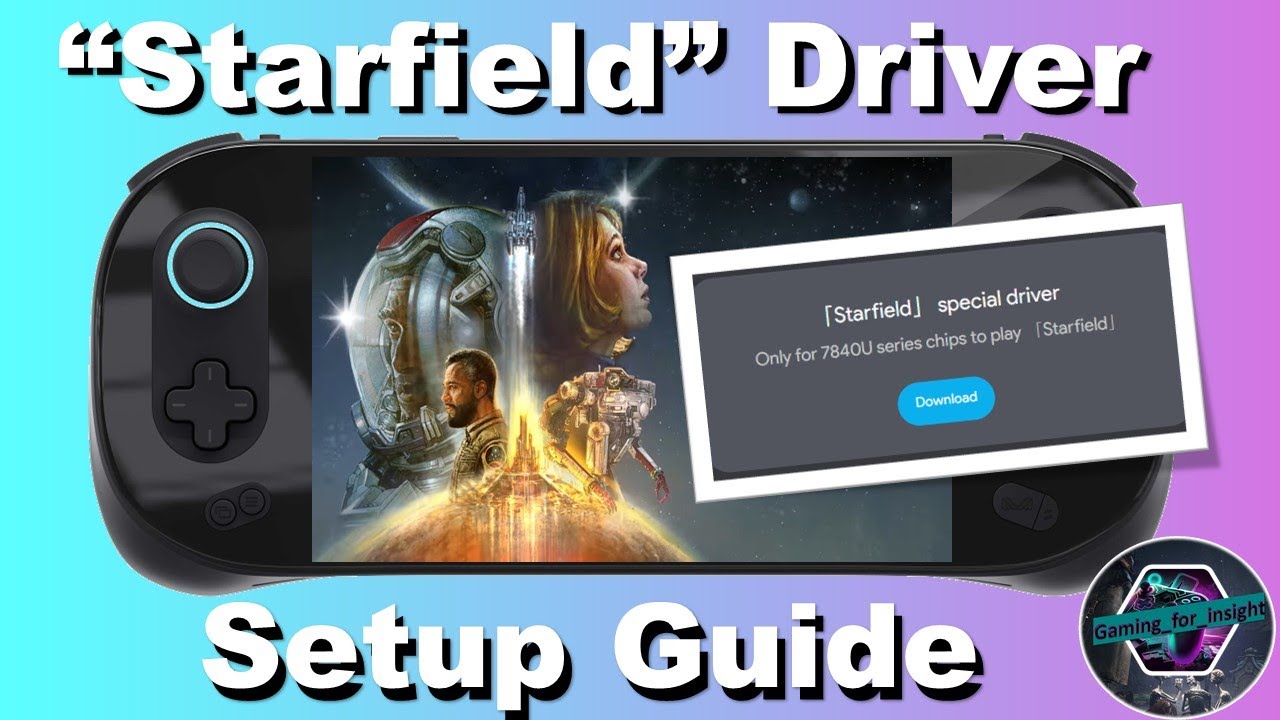 "Starfield" AMD Adrenalin Driver (23.8.2) Setup Guide on Ayaneo Devices Supporting AMD Ryzen 7 7840u