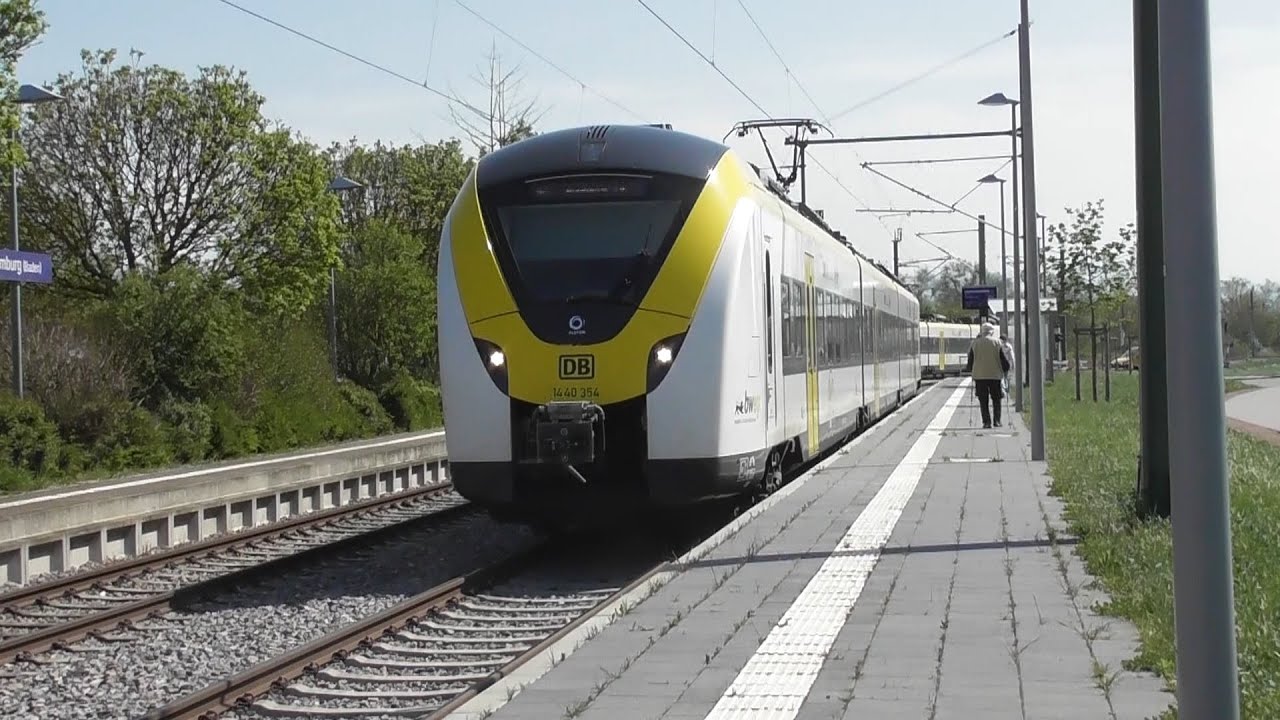 Bahnhof Nimburg und die Doppelspurinsel der S1 nach Endingen