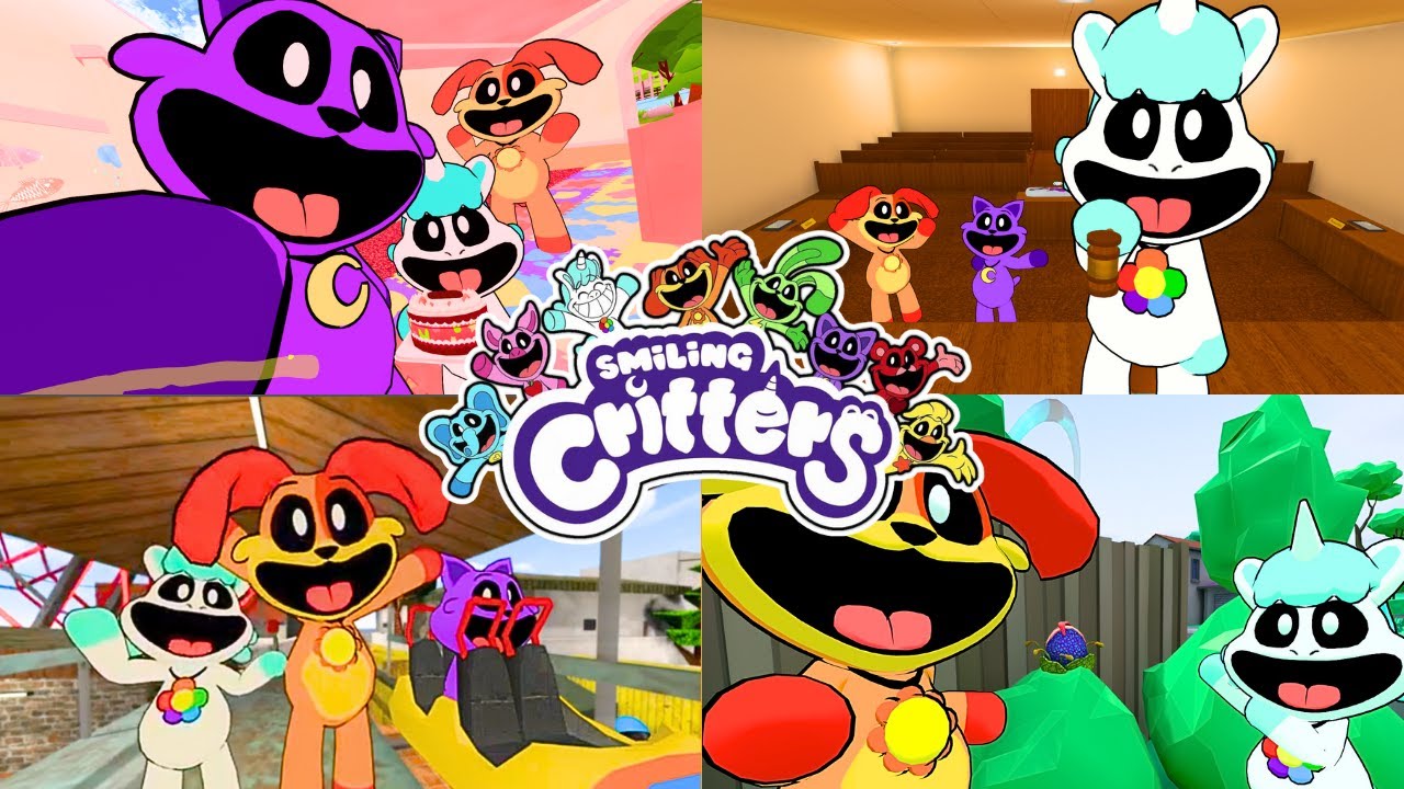 DOGDAY, CATNAP Y CRAFTY JUEGAN JUNTOS | Smilling Critter VR COMPILACION