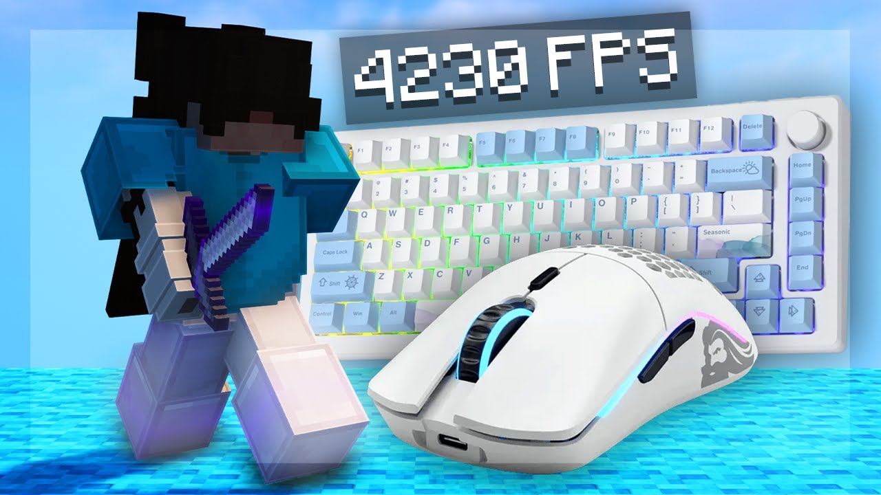 [4230 fps] Keyboard + Mouse Sounds| Hypixel Bedwars ASMR