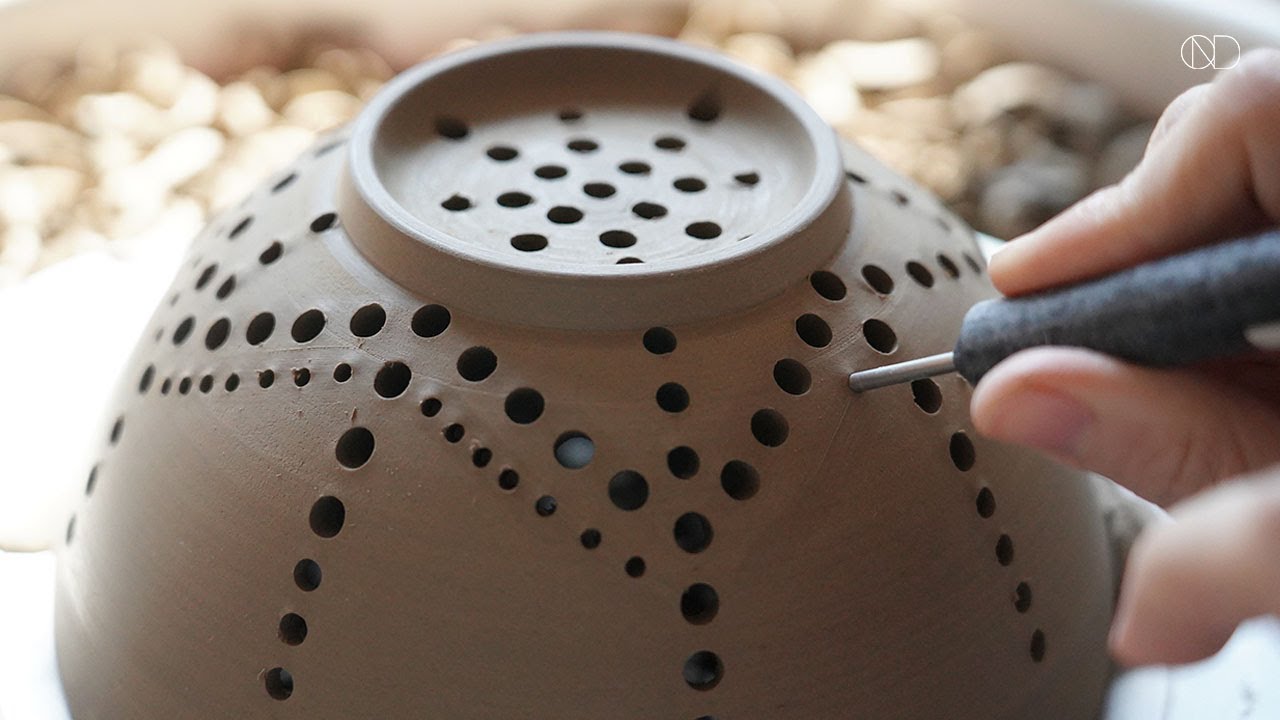 물레로 도자기 '과일 채반' 만들기 : How make a ceramic  punching bowl 'Berry Bowl' [ONDO STUDIO]