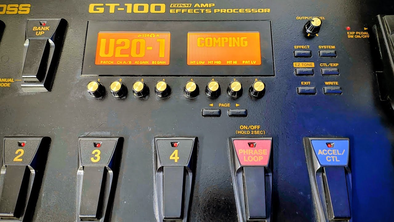 BOSS GT100 "Comping" Chorus Configuración🎸 Para Cumbia‼️
