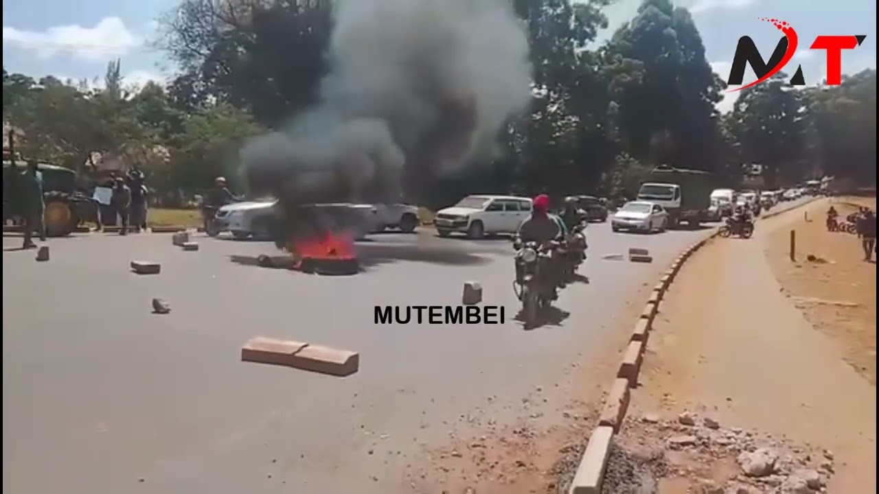 CHAOS IN KITALE AS RESIDENTS DEMONSTRATE AFTER NATEMBEYA ARRESTED ON HIS WAY TO MALAVA!!
