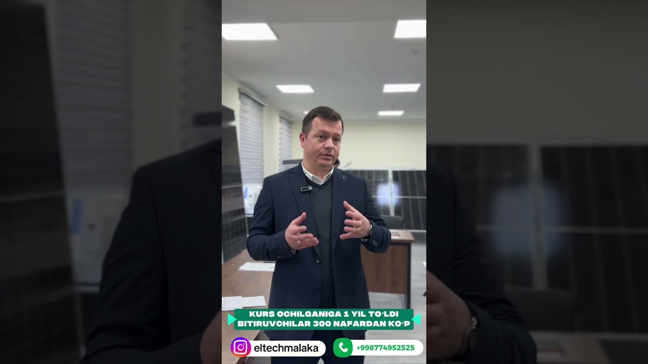 Quyosh panellari kursiga 1 yil to'ldi. 300 nafardan ortiq bitiruvchi