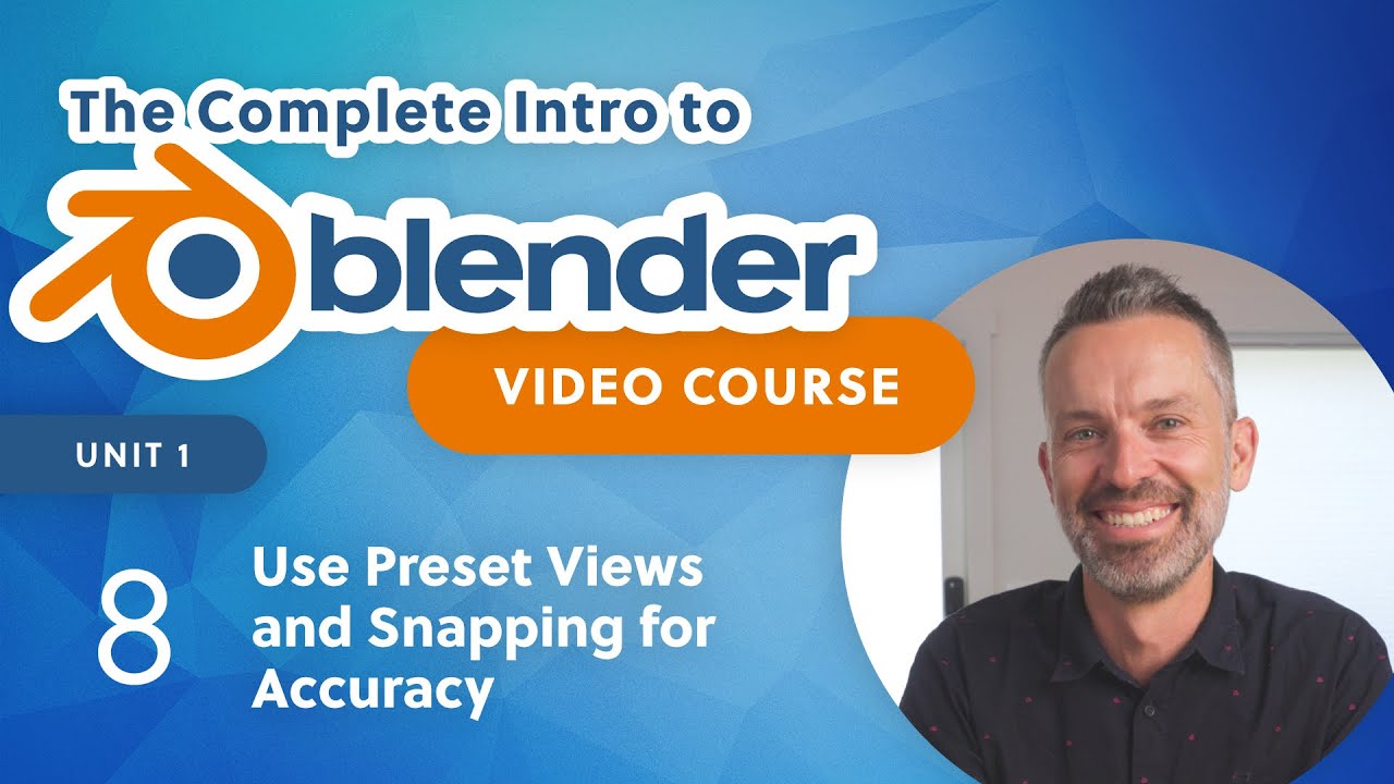 Учебник Blender для начинающих — использование предустановленных видов и привязок для точности