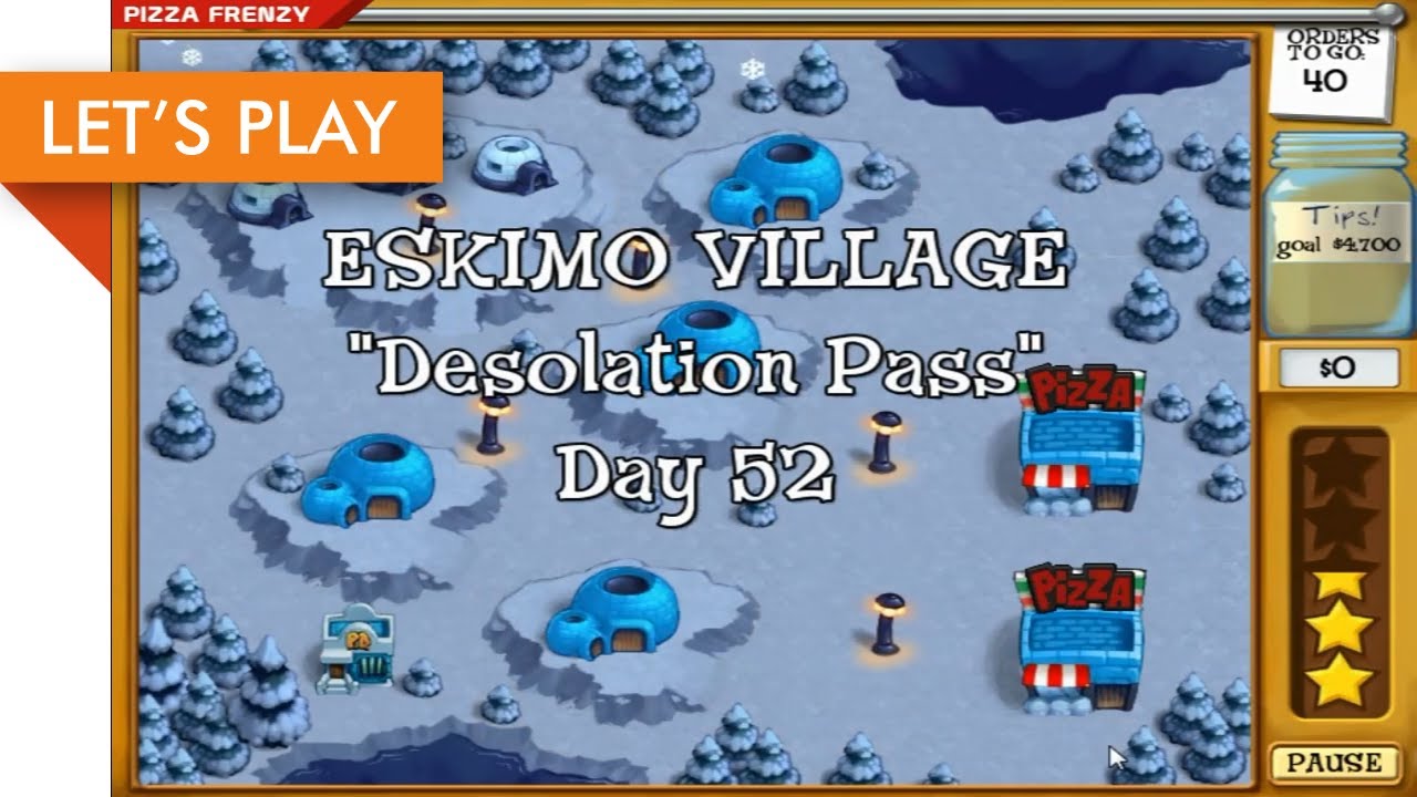 Let's Play - Pizza Frenzy (Level 10 - Eskimo Village)