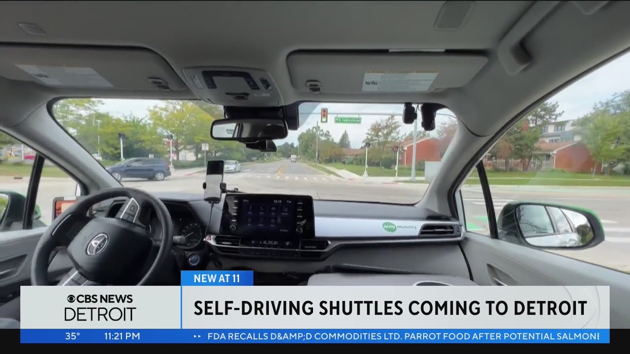 Behind the wheel of Detroit's new self-driving shuttle program