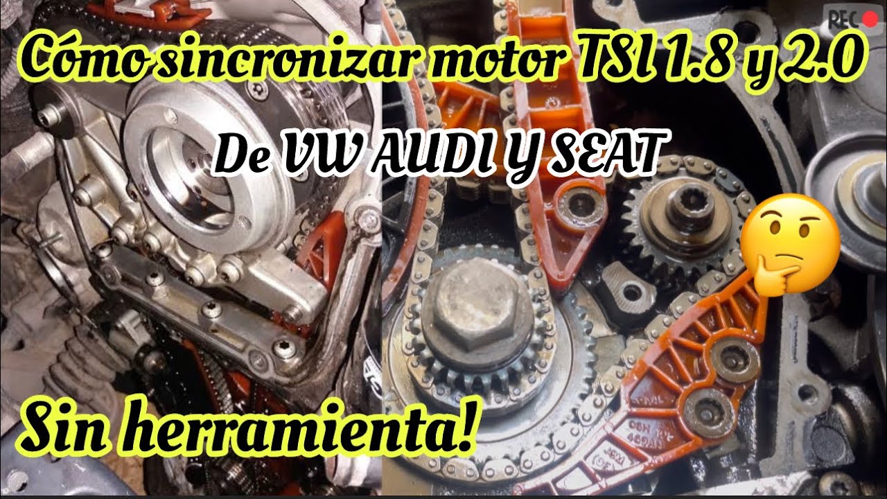 Como poner a tiempo un motor TSI 1.8 2.0 de VW AUDI Y SEAT marcas de tiempo sin herramienta especial
