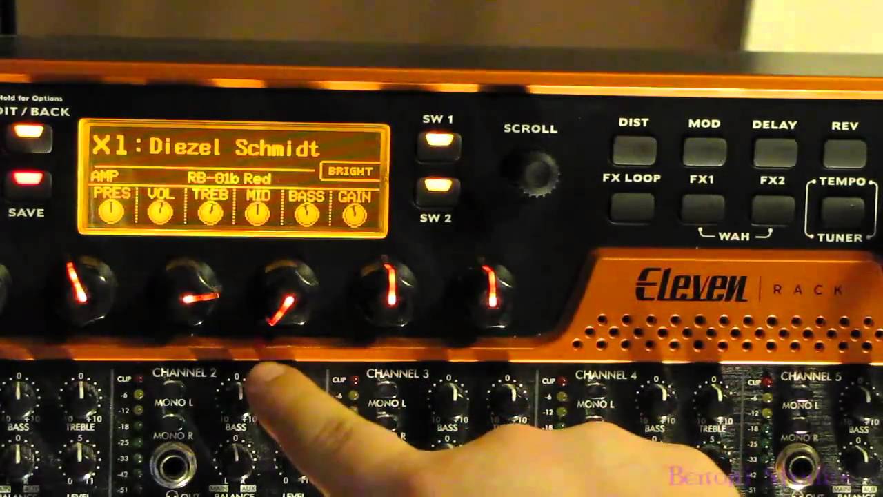 Eleven Rack - Knob Display / Action on the Display Screen