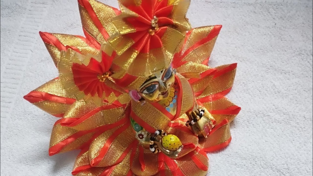 ribbon dress for all size laddu Gopal/रिबन ड्रेस बनाना सीखैं बिलकुल आसान तरीके से/laddu gopal dress
